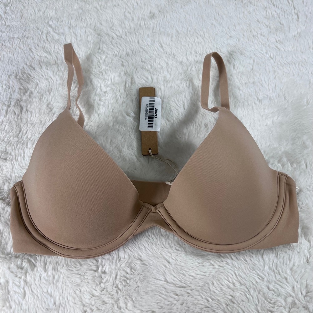 SKIMS Women's Fits Everybody Scoop Plunge Bra Clay Tan BA-SCP-9216 Size 32C NWT